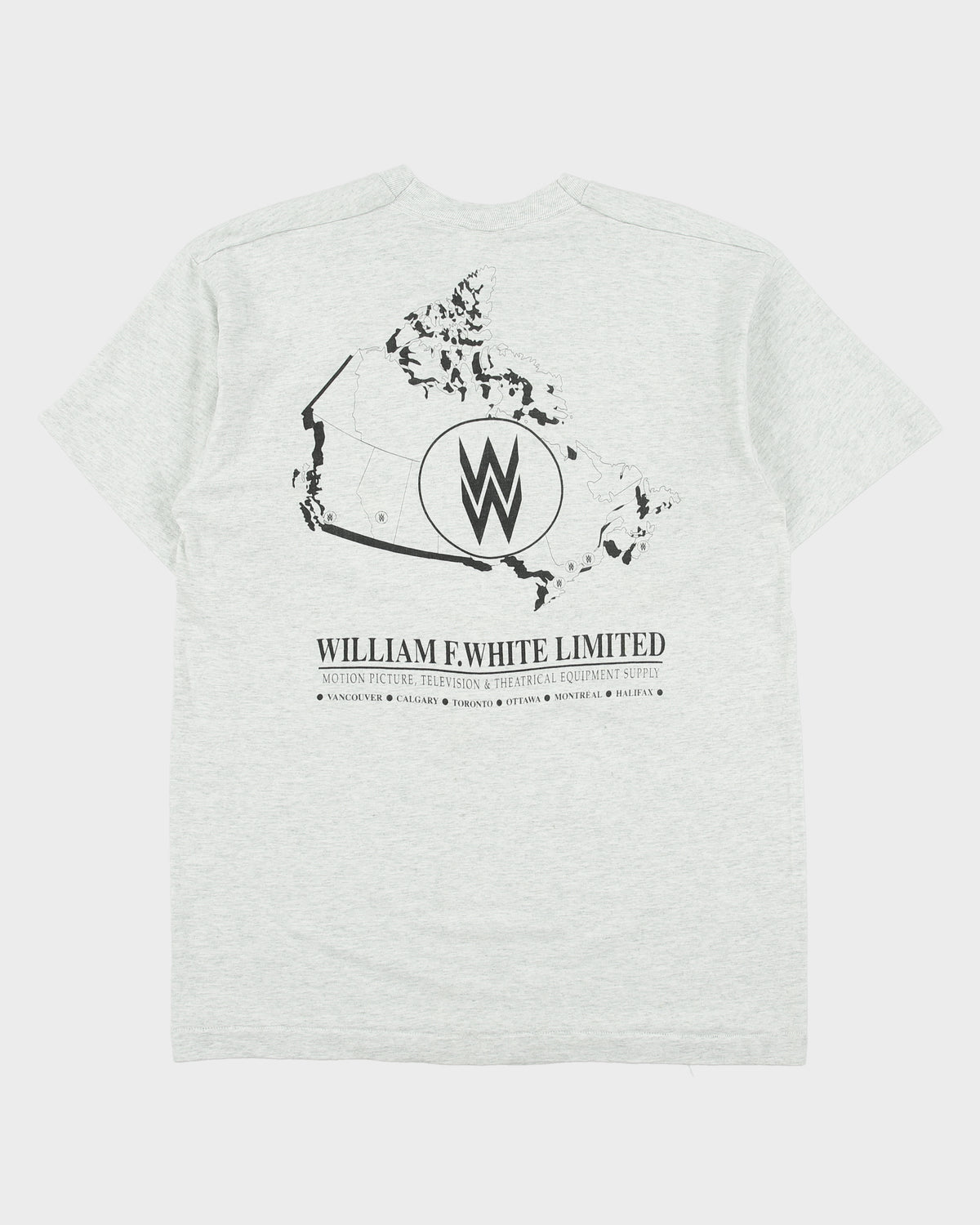 Vintage 1992 William F. White Motion Picture Film Equipment Heavyweight Single Stitch Made In Canada Crewneck T-Shirt - L