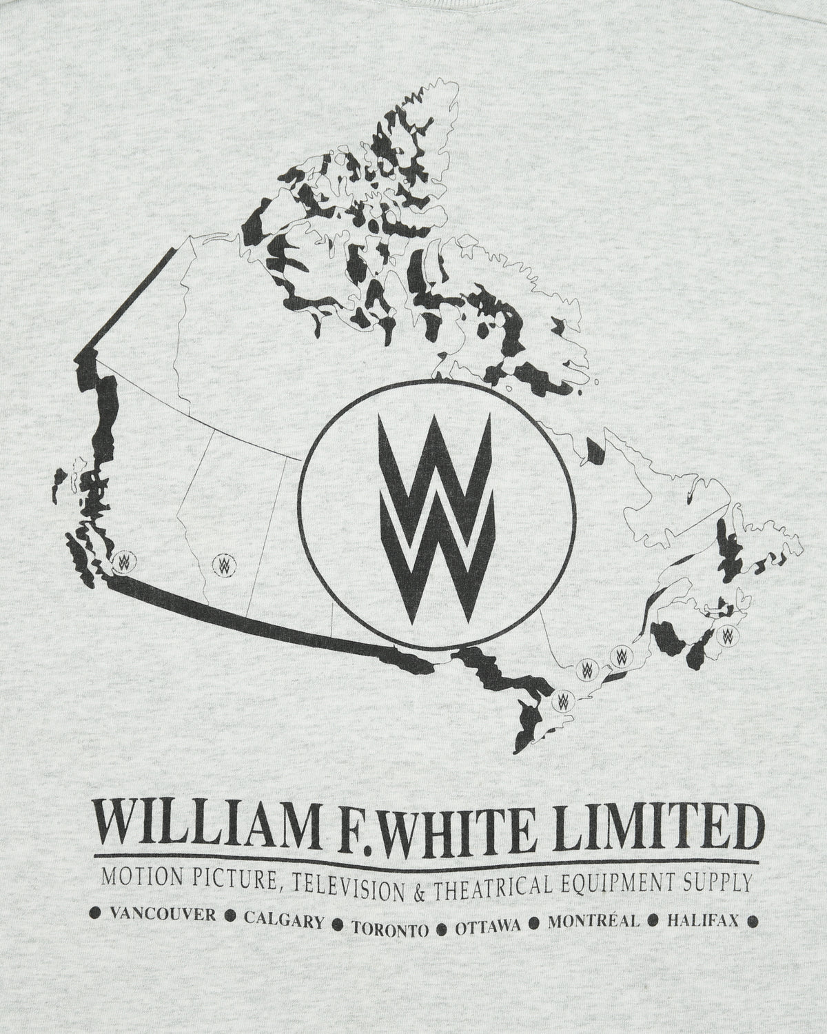 Vintage 1992 William F. White Motion Picture Film Equipment Heavyweight Single Stitch Made In Canada Crewneck T-Shirt - L