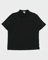 Vintage Burberry Brit Nova Check Placket Classic Logo Short Sleeve Polo Shirt - XL