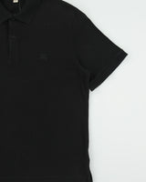 Vintage Burberry Brit Nova Check Placket Classic Logo Short Sleeve Polo Shirt - XL