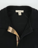 Vintage Burberry Brit Nova Check Placket Classic Logo Short Sleeve Polo Shirt - XL