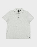 Hugo Boss Tailored Marl Grey Pryde Slim Fit Short Sleeve Polo Shirt - XL