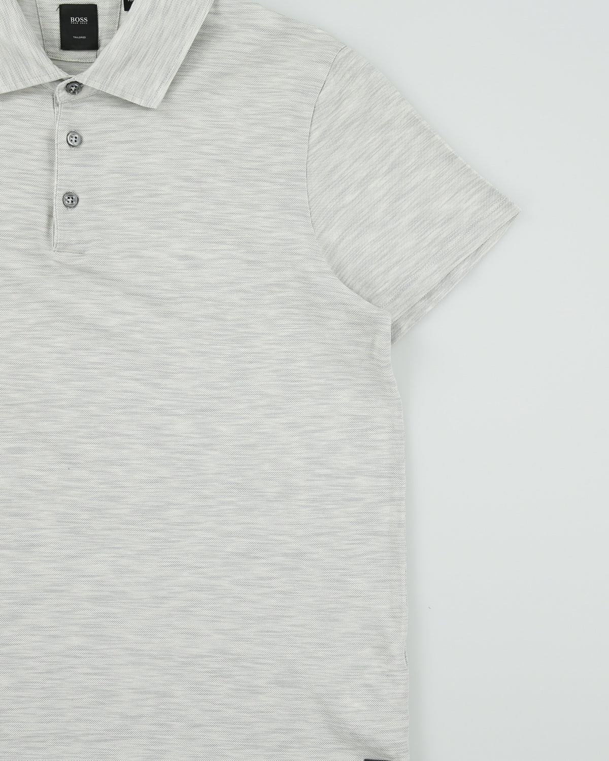 Hugo Boss Tailored Marl Grey Pryde Slim Fit Short Sleeve Polo Shirt - XL