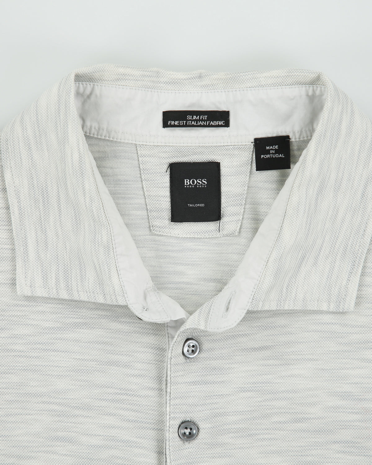 Hugo Boss Tailored Marl Grey Pryde Slim Fit Short Sleeve Polo Shirt - XL