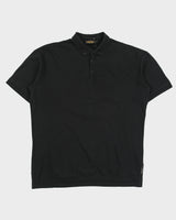 Vintage Y2K 00s Diesel Black Label Snap Button Short Sleeve Polo Shirt - XL