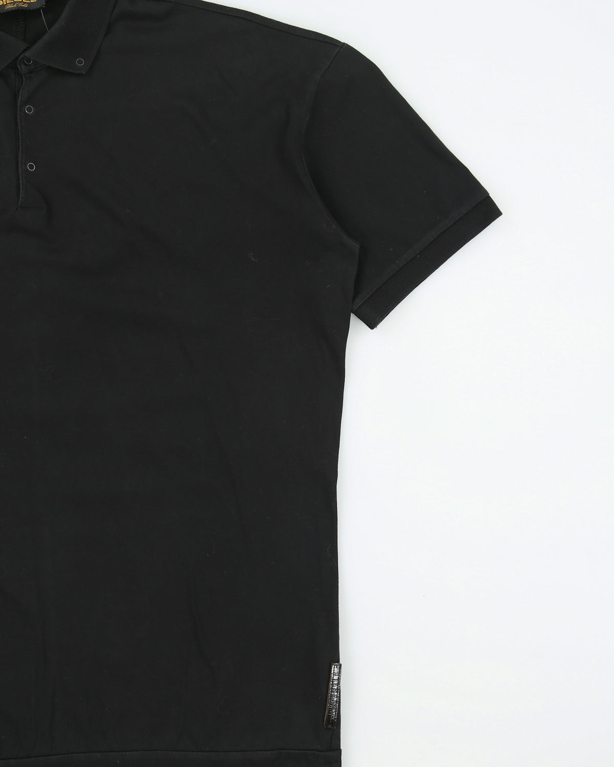 Vintage Y2K 00s Diesel Black Label Snap Button Short Sleeve Polo Shirt - XL