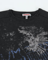 Vintage Y2K 00s Redsquad Heavyweight Raw Long Sleeve Crewneck T-Shirt - S