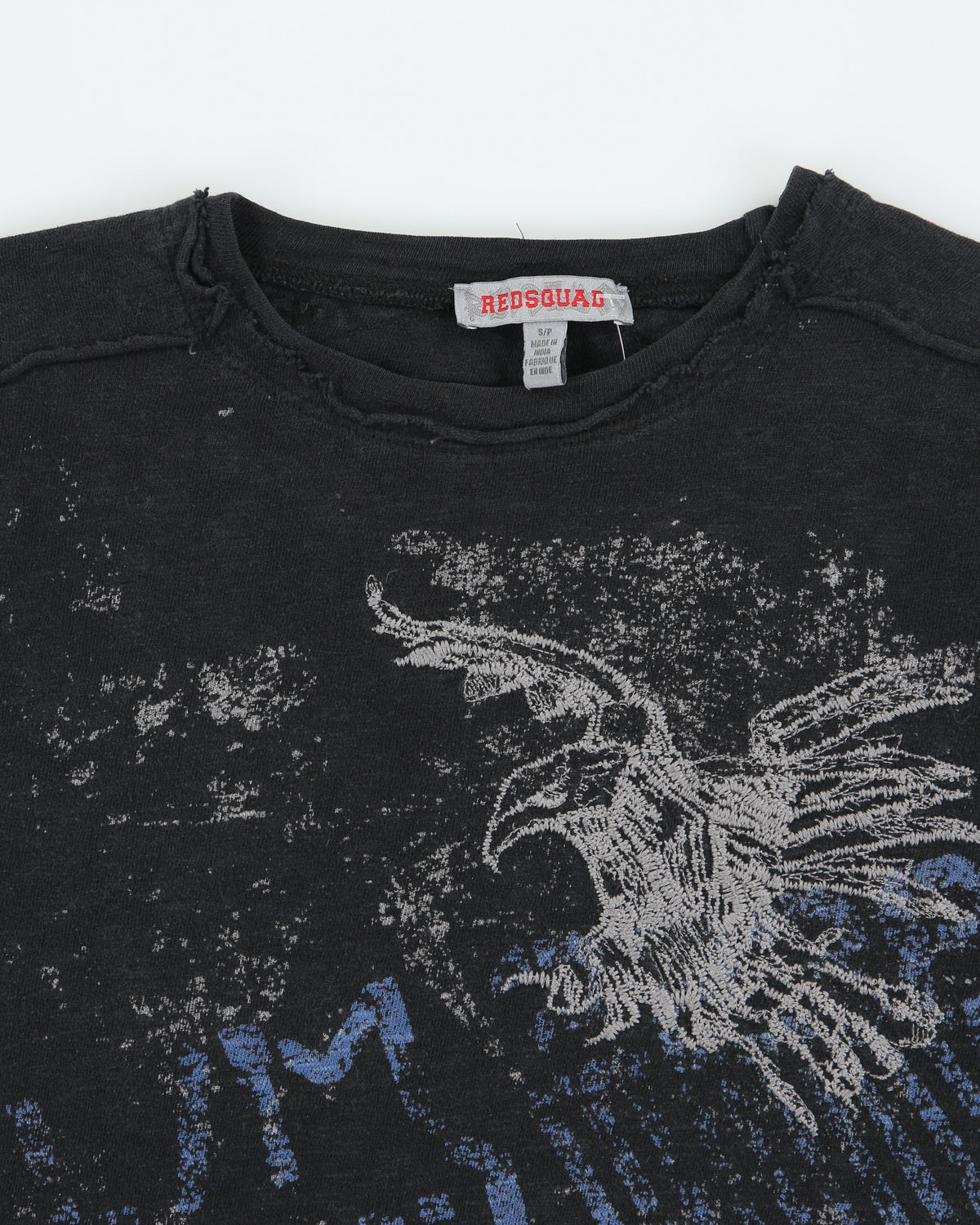 Vintage Y2K 00s Redsquad Heavyweight Raw Long Sleeve Crewneck T-Shirt - S