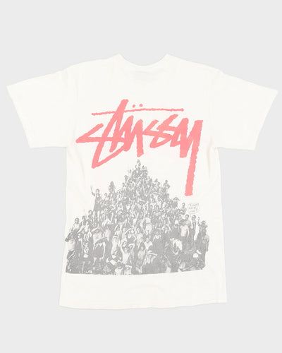 Stussy "Yo Vinny, How Ya Livin'?" White T-Shirt - S