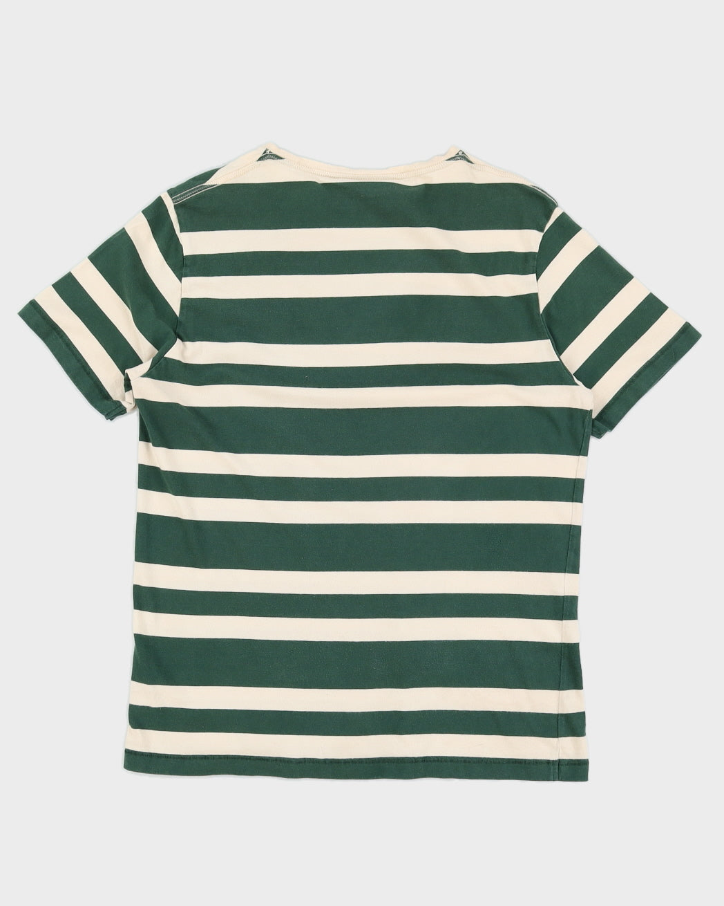 Burberry Green / White Striped T-Shirt - M