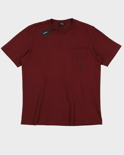 Diesel Maroon Pocket T-Shirt - XL