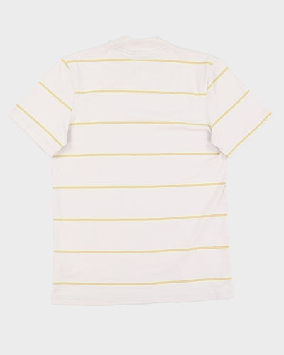 Adidas Beige Striped T-Shirt - M