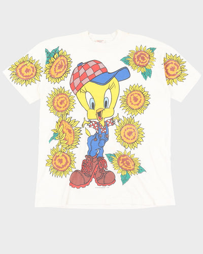 '96 Tweety Bird Sunflower Single Stitch T-Shirt - 2XL