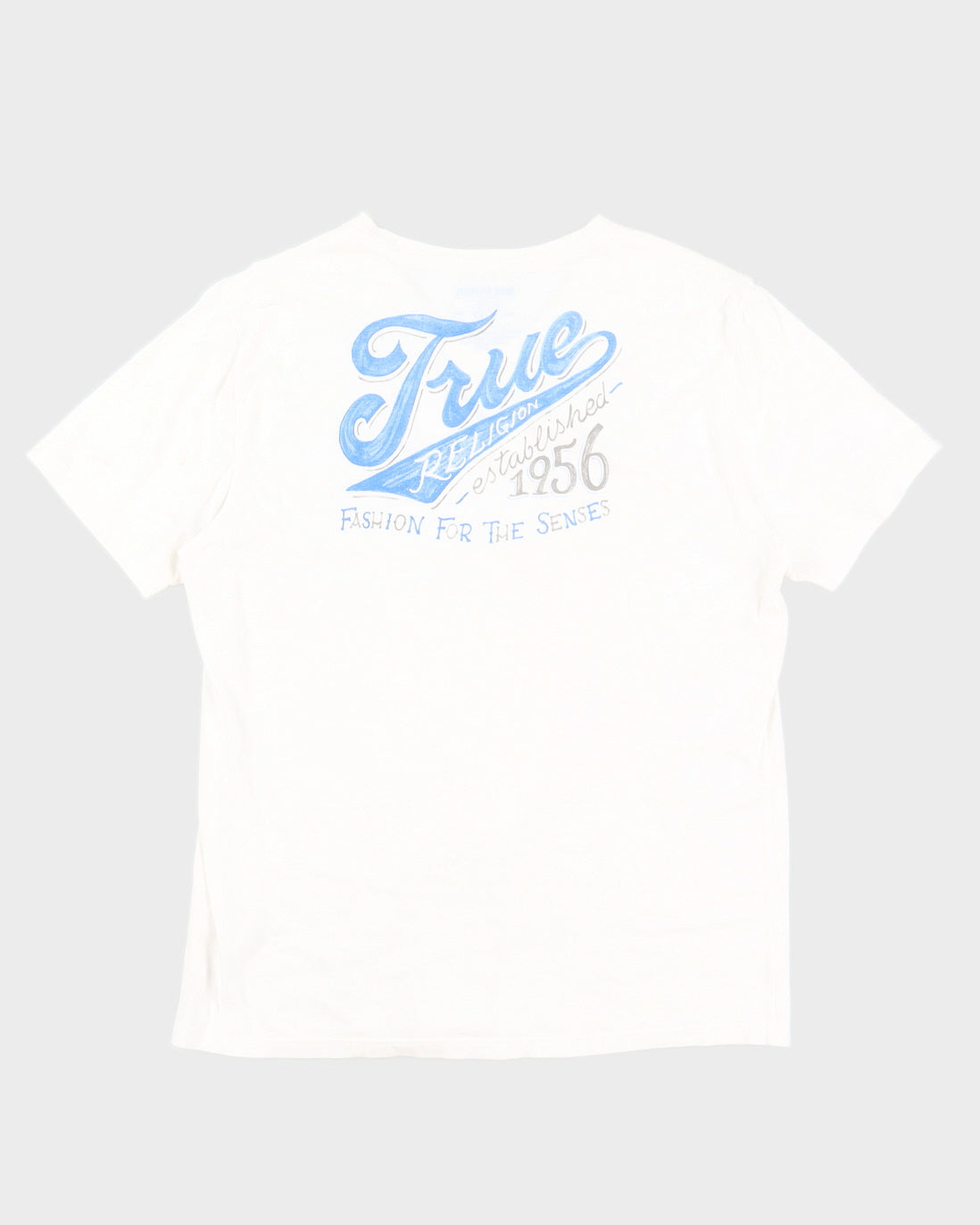 True Religion White V Neck White T-Shirt - L