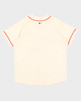 Vintage 90s Cleveland Indians Cooperstown Collection Cream Jersey - L