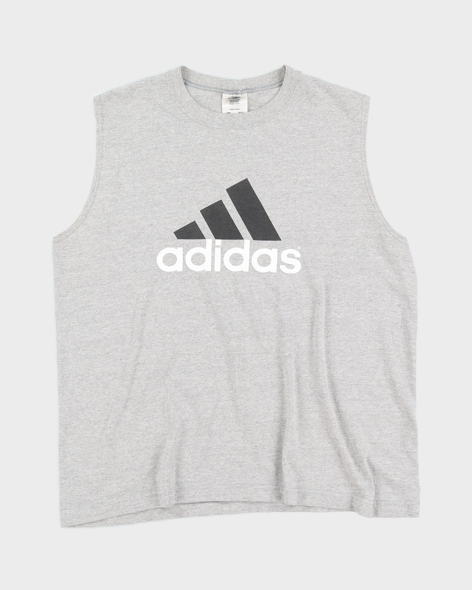 Vintage 90s Adidas Sleeveless Marled T-Shirt - M