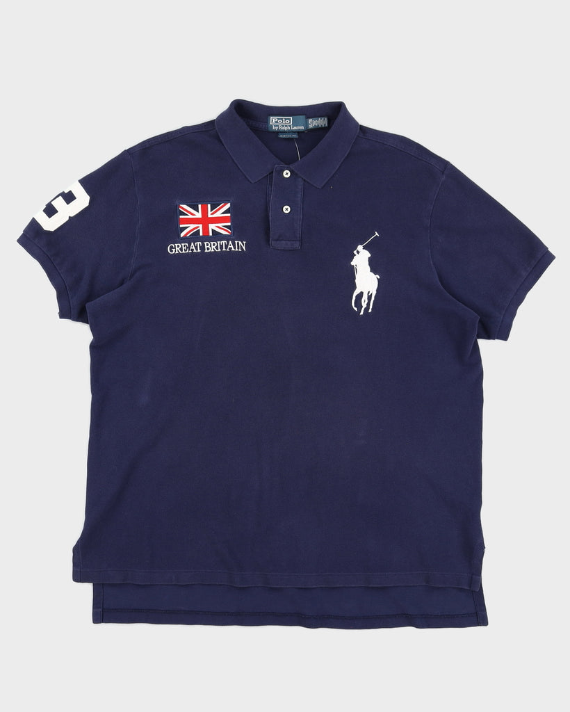 Polo Vintage 90s Ralph Lauren Gran Bretaña Azul - M – Rokit