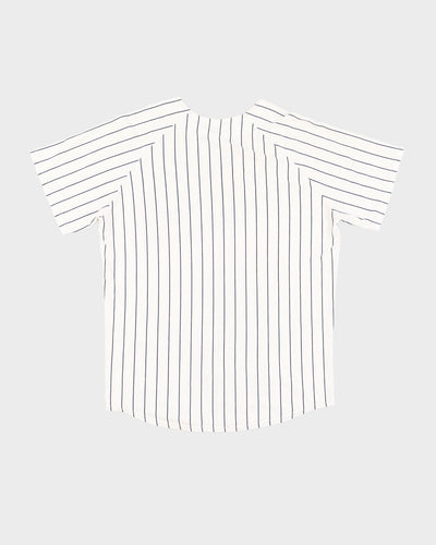 Vintage 90s MLB Russell Athletic New York Yankees White Jersey - M