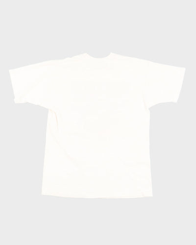 Vintage 80s Fruit Of The Loom Dawson City Yukon Canada Single Stitch White T-Shirt - L