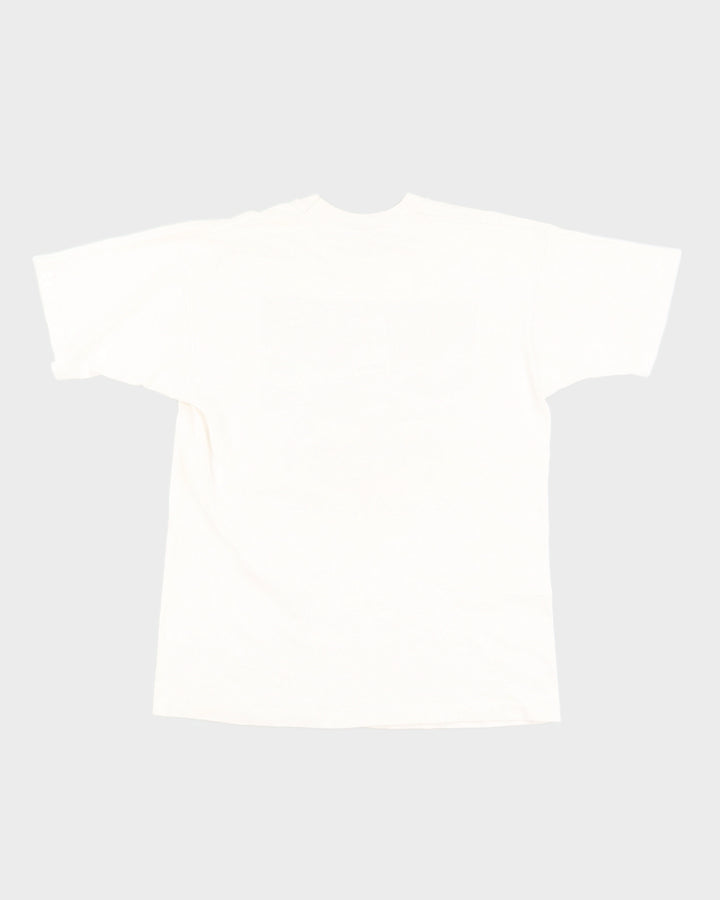 Vintage 80s Fruit Of The Loom Dawson City Yukon Canada Single Stitch White T-Shirt - L