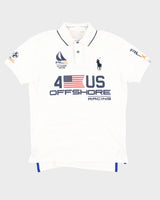 Polo Ralph Lauren RLX Offshore Racing United States White Polo Shirt - M