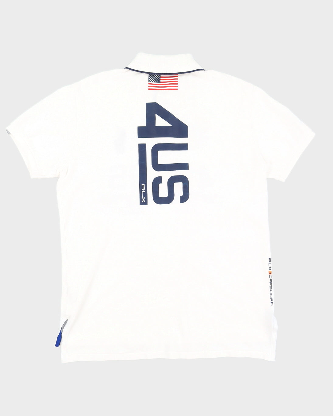 Polo Ralph Lauren RLX Offshore Racing United States White Polo Shirt - M