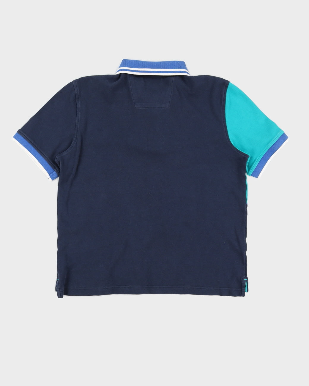 00s Nautica Blue Embroidered Blue Polo Shirt - M