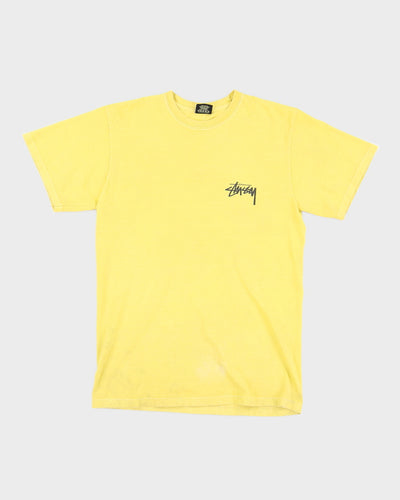 Stussy Yellow Logo T-Shirt - S