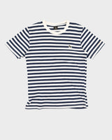 OVO Striped Navy and White T-Shirt - S