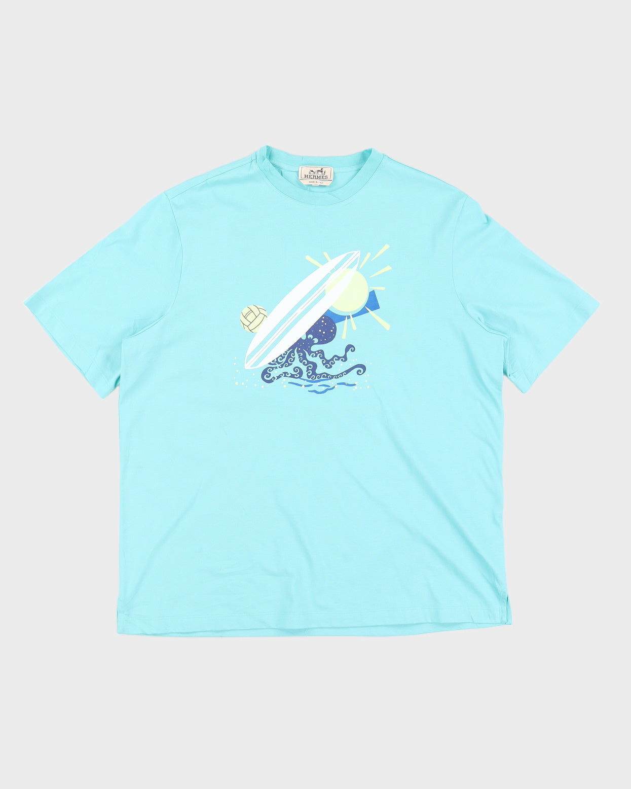 Hermes Blue Surfboard Beach T-Shirt - XL