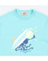 Hermes Blue Surfboard Beach T-Shirt - XL