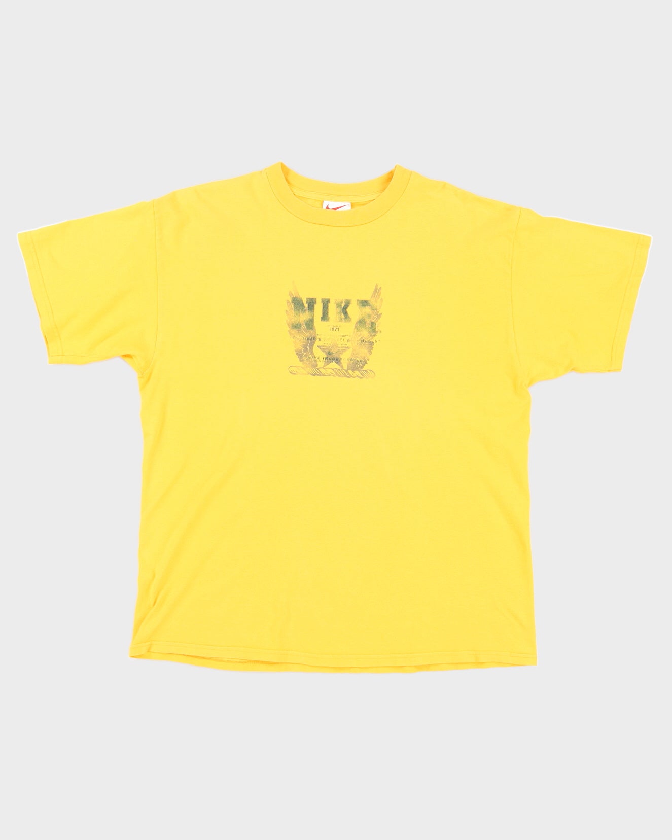 Y2K 00s Nike Yellow T-Shirt - XL