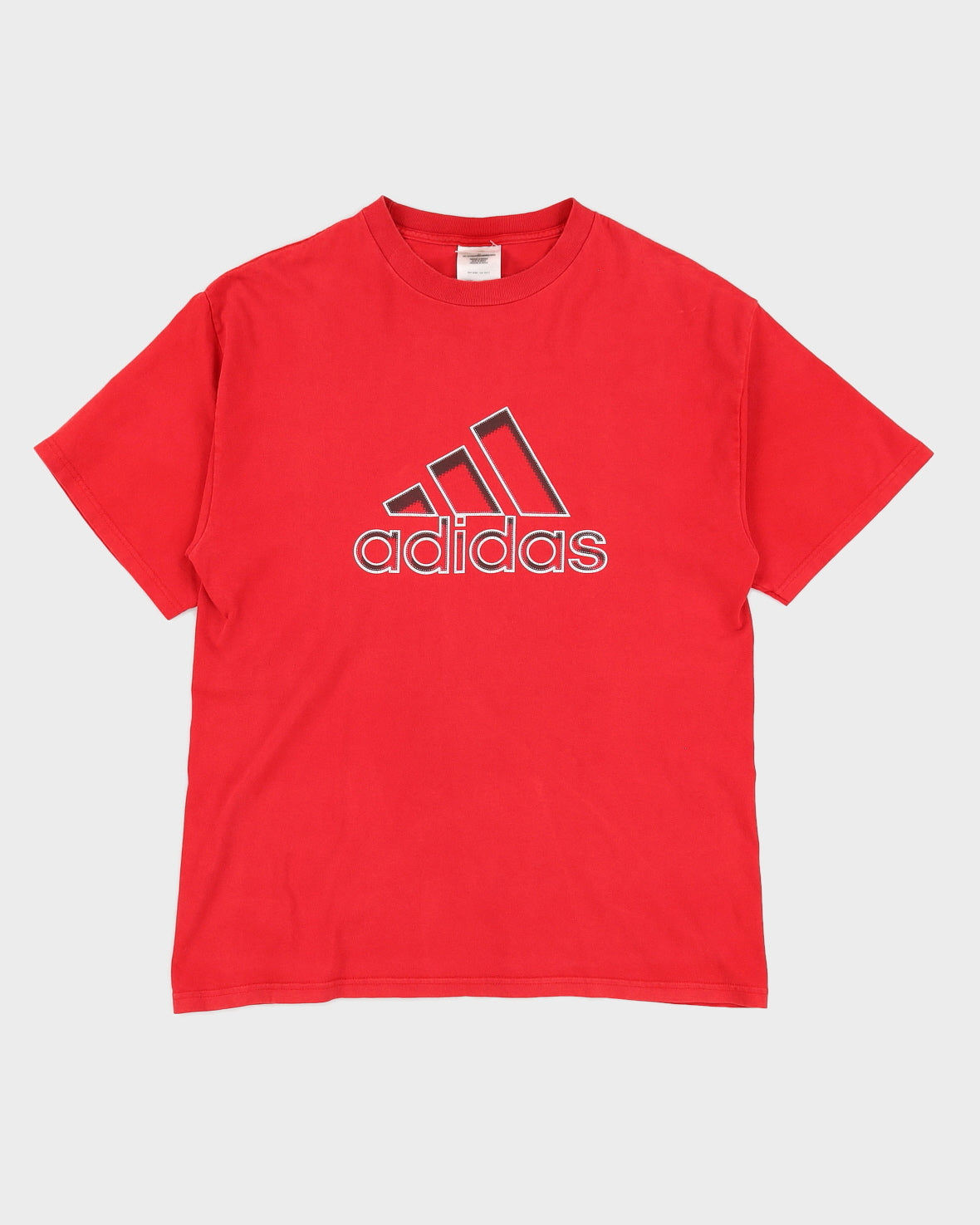 00s Adidas Red Logo T-Shirt - L