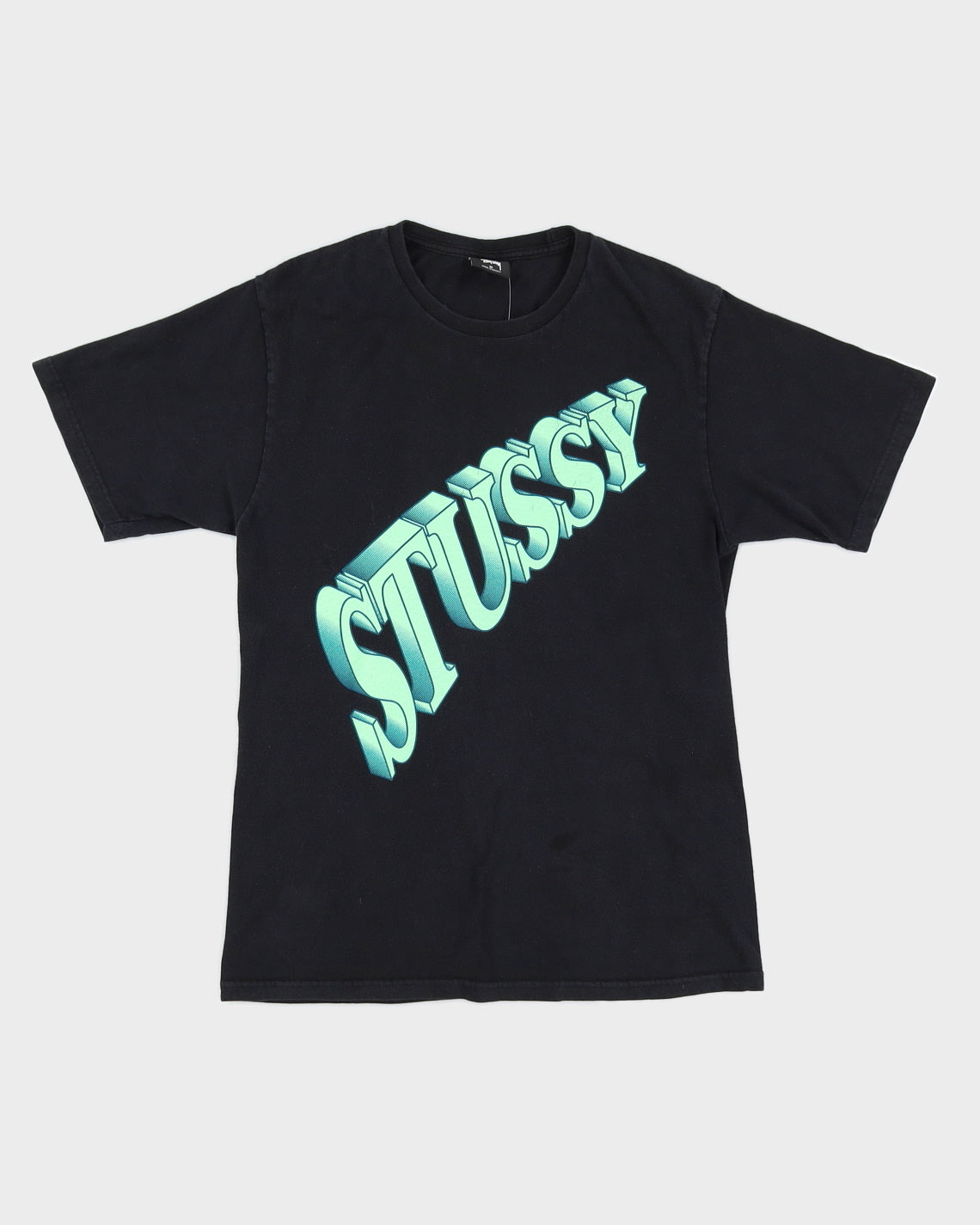 Black Stussy Branded T-Shirt - M
