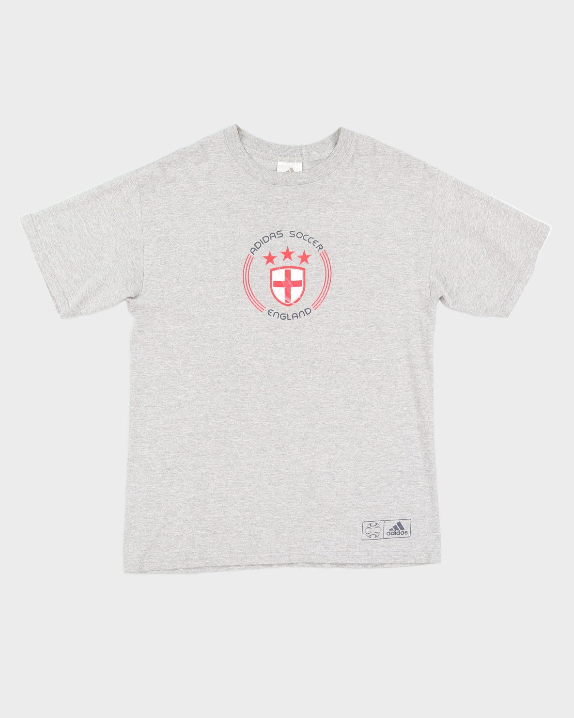 00s Adidas Grey England Soccer T-Shirt - M