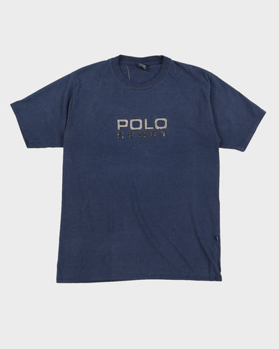00s Ralph Lauren Polo Sport Spell Out Blue T-Shirt - M