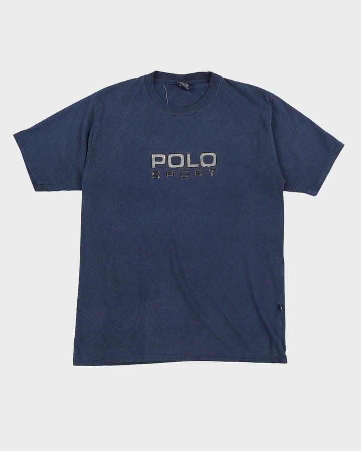 00s Ralph Lauren Polo Sport Spell Out Blue T-Shirt - M