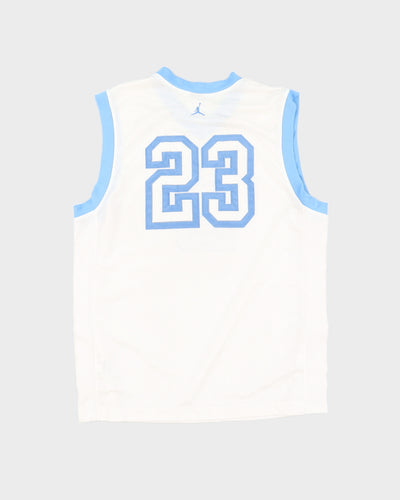 00s Jordan White / Blue Basketball Embroidered Vest - XL