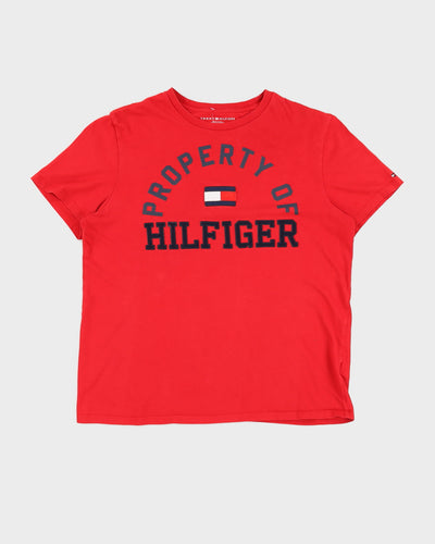 Red Tommy Hilfiger Logo T-shirt - M