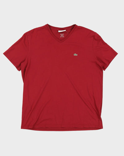 Red Lacoste Logo T-shirt - XL