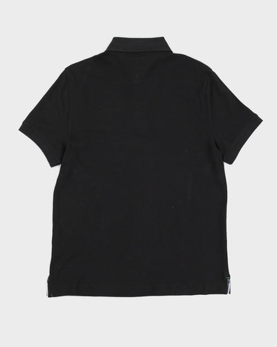 Deadstock Black Tommy Hilfiger Polo Shirt - M