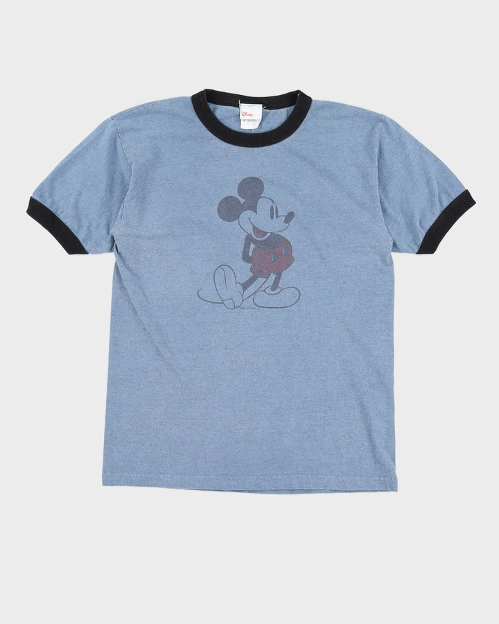 Vintage 90s Disney Mickey Mouse Blue Marled T-Shirt - M
