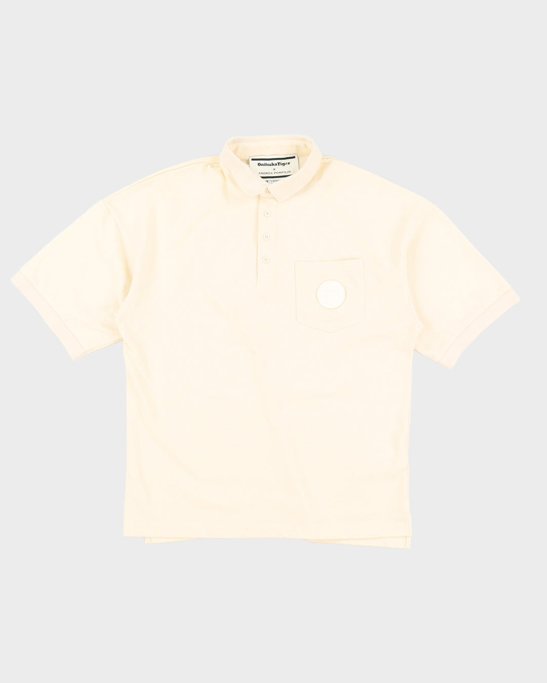 Onitsuka Tiger x Andrea Pompilio Butter Yellow Polo Shirt L Rokit