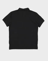 Polo By Ralph Lauren Black With Enlarged Logo Polo Shirt - M