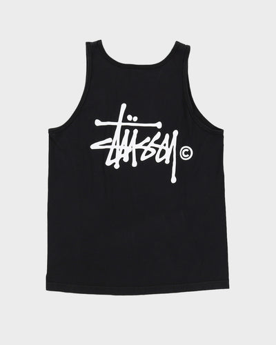 Stussy Double Sided Print Black Singlet - L