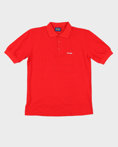 Vintage 70s Wrangler Red Short Sleeved Polo Shirt - M