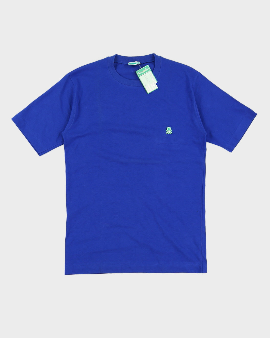 Vintage 70s Benetton Plain Blue T-Shirt - S