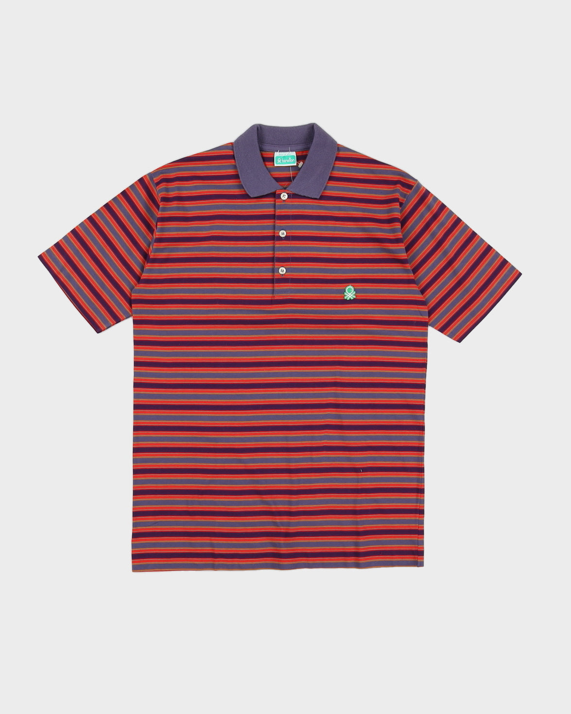 Vintage 70s Stripe Benetton Polo Shirt - M