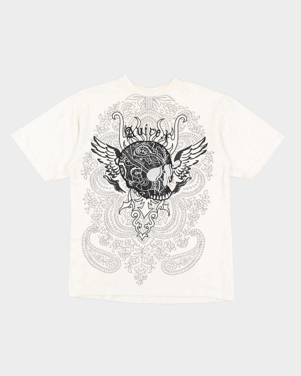Y2K 00s Avirex Embroidered Skull T-Shirt - L/XL