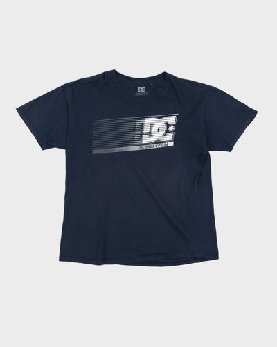 00s Dc Shoe Co Blue Navy Printed T-Shirt - M
